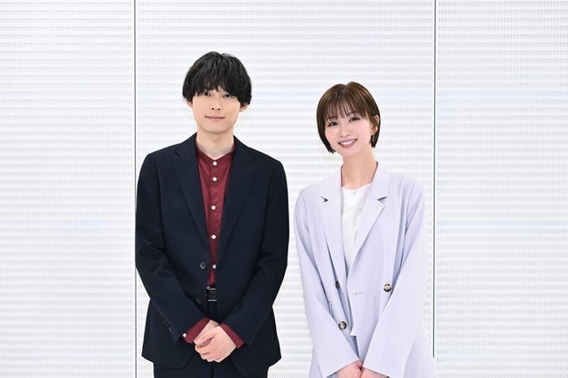 インタビューに応じた松村北斗、岡崎紗絵（C）日本テレビ