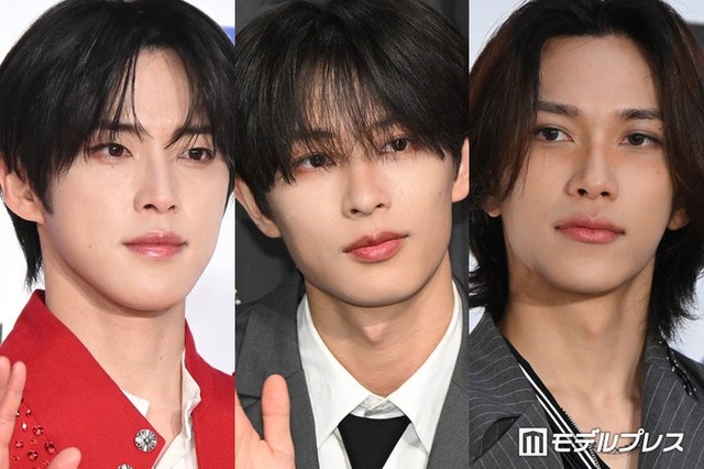 （左から）河野純喜、RYOGA（飯塚亮賀）、池崎理人（C）モデルプレス