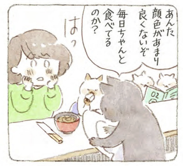 肉球天国⁉「化粧ノリも悪いし、夕方には目が霞む…」落ち込む女性に、思いがけない“ご褒美”が【深夜３時のくろねこ喫茶 #３】