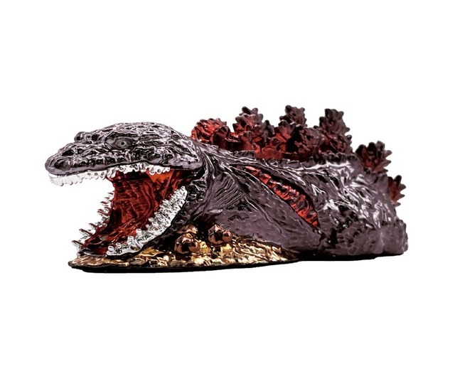 オリジナルゴジラ金属フィギュア（長さ13cm、横幅5.5cm）／TM & © TOHO