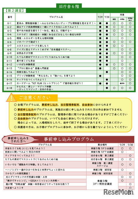 こども霞が関見学デーパンフレット （文部科学省）