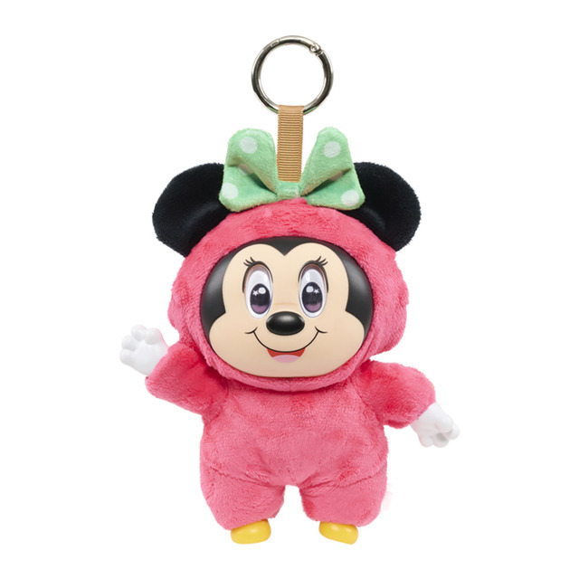 ミニーマウス（イチゴ）【ハッピー・ホール】 『ディズニー』ぬいぐるみキーチェーン　フレッシュ・フルーツ