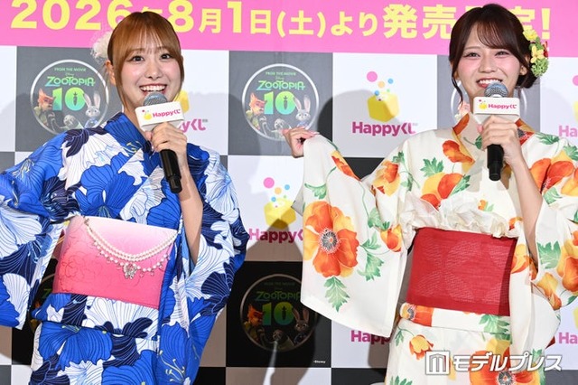 「Happyくじ『ズートピア』10thアニバーサリー商品発表会」に出席した瀧脇笙古、高松瞳（C）モデルプレス