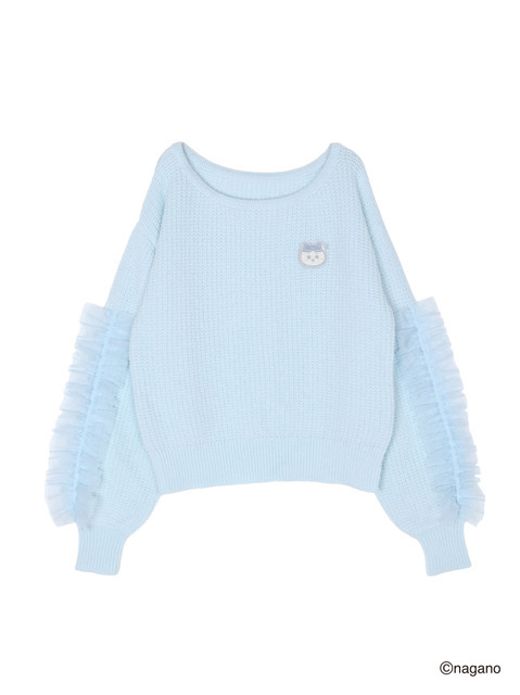 【ちいかわ/dazzlin　specialcollection】フリルスリーブニットプルオーバー