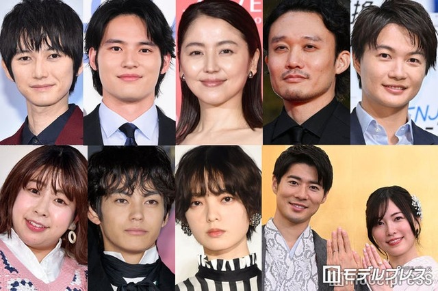 「2026年に結婚発表した有名人」（上段左から）本郷奏多、水上恒司、長澤まさみ＆福永壮志、神木隆之介（下段左から）餅田コシヒカリ、神尾楓珠＆平手友梨奈、松井珠理奈＆辻本達規（C）モデルプレス