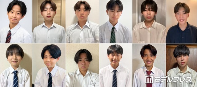 「男子中学生ミスターコン2026」候補者の一部（提供写真）