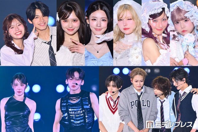 （上段左から）谷村優真・倉澤俊、伊藤百花、ミヨン、益若つばさ、しなこ、あいす（下段左から）イ・チェヨン、YUMEKI、TAGRIGHT（C）モデルプレス