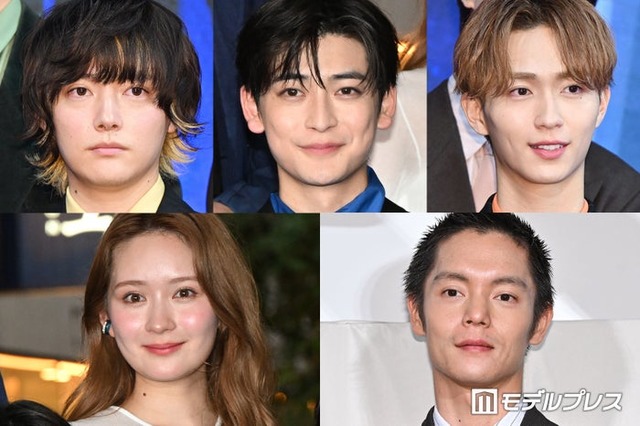 （上段左から）櫻井海音、高橋文哉、野村康太（下段左から）畑芽育、窪田正孝（C）モデルプレス