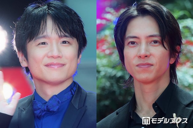 「日テレ10月期ドラマ合同制作発表会見」に出席した風間俊介、山下智久（C）モデルプレス