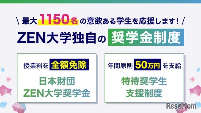 ZEN大学奨学金制度募集開始