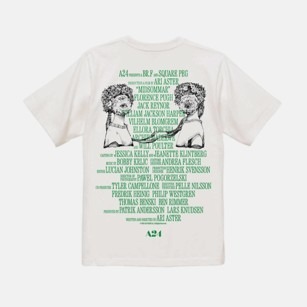 A24公認 ヒグチユウコ ホラーコレクション 『ミッドサマー』オリジナルTシャツ（バニラホワイト・ブラック）価格：9,900円（税込）