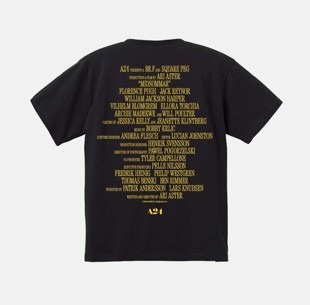 A24公認 ヒグチユウコ ホラーコレクション 『ミッドサマー』オリジナルTシャツ（バニラホワイト・ブラック）価格：9,900円（税込）