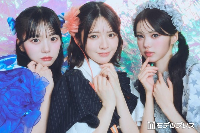 モデルプレスのインタビューに応じた（左から）増田彩乃、鎮西寿々歌、中山こはく（C）モデルプレス
