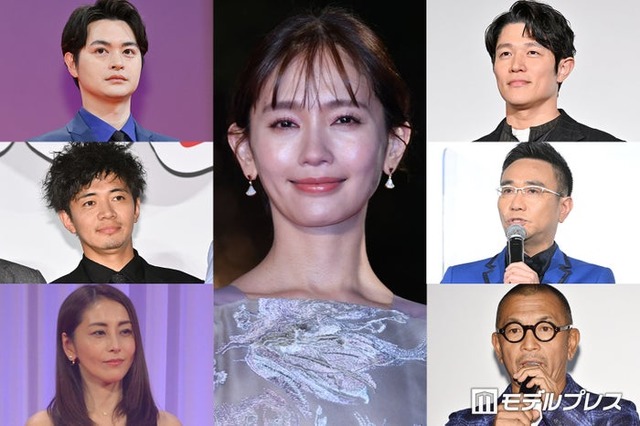 （中央）中村ゆりさん（左上から時計回りに）瀬戸康史、鈴木亮平、八嶋智人、中野英雄、熊切あさ美、和田正人（C）モデルプレス