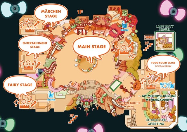 館内の会場MAP（C）2026 SANRIO CO., LTD. TOKYO, JAPAN 著作 株式会社サンリオ