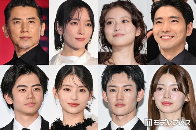 （上段左から）本木雅弘、吉岡里帆、今田美桜、柄本佑（下段左から）黒崎煌代、出口夏希、山時聡真、南琴奈（C）モデルプレス