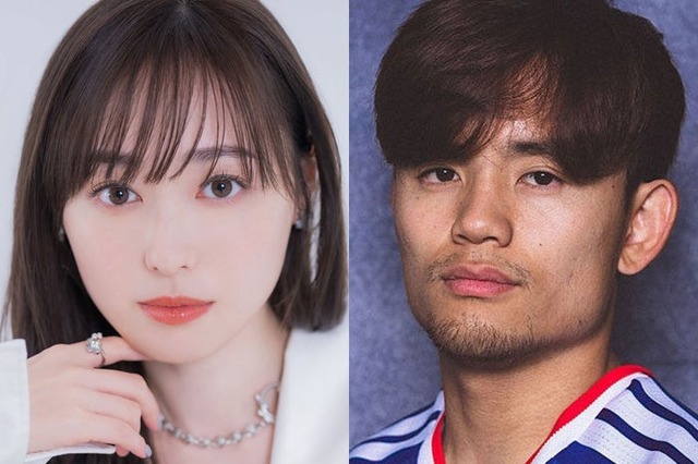 福原遥（C）モデルプレス、久保建英／Photo by Getty Images