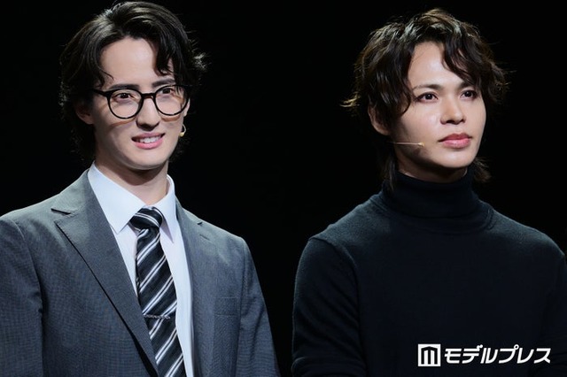 EX THEATER ARIAKE OPENING LINEUP「ノッキンオン・ロックドドア THE STAGE」取材会に出席した川島如恵留、上田竜也（C）モデルプレス