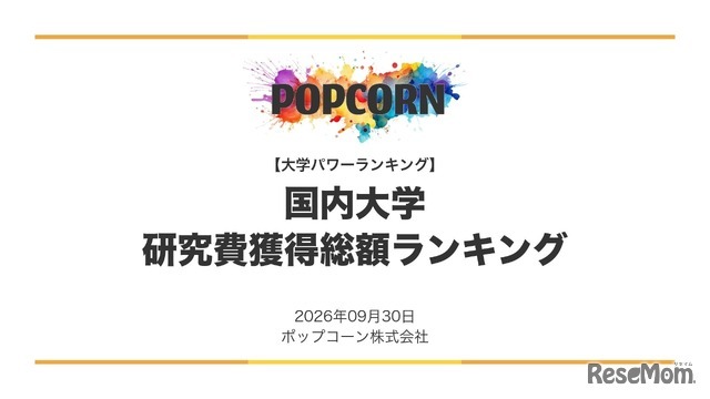 研究費の獲得総額が多い大学ランキング