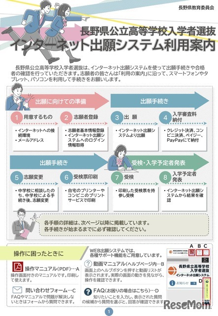 インターネット出願システム利用案内リーフレット