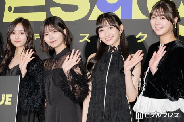 「GROTESQQQUE-グロテスク-」完成披露上映会に出席した井上和、中西アルノ、一ノ瀬美空、冨里奈央（C）モデルプレス