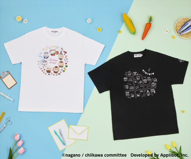 ちいかわぽけっと お店屋さんなTシャツ（全2種）各 3,630円（税込）※サイズ展開：M、L、XL