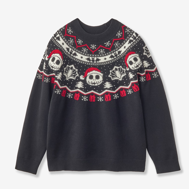 ユニセックスクリスマスニット「ナイトメアー・ビフォア・クリスマス／ジャック」11,900円© Disney