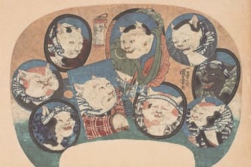 （写真：歌川国芳「猫の百めんそう」1841年頃）