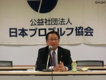 定例理事会に出席した倉本昌弘PGA会長（撮影：ALBA)