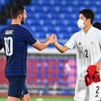 「日本のほうが強かった」フランス代表ジニャック、五輪敗退に落胆 画像