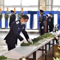 F15墜落、空自が葬送式 画像