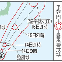 台風1号、小笠原諸島接近へ 画像