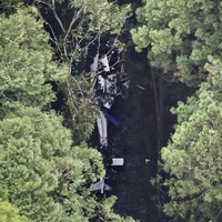 ヘリ墜落、広島県警が現場検証 画像