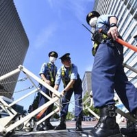 国葬会場の武道館周辺、物々しく 画像