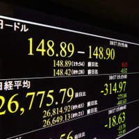 円下落、148円台後半 画像