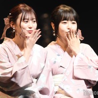 「オオカミ」シリーズで話題・三原羽衣&ちせ、投げキスに視線集中 お揃い浴衣&リボンで仲良し<GAKUSEI RUNWAY> 画像