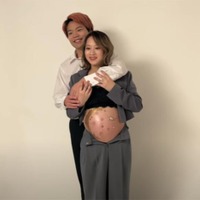 元体操女子日本代表・平岩優奈、YouTuber夫とのマタニティフォト公開 “お腹のペイント”に注目集まる 画像