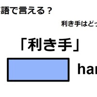 英語で「利き手」はなんて言う？ 画像