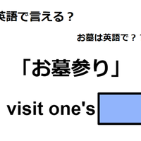 英語で「お墓参り」はなんて言う？ 画像