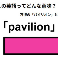 この英語ってどんな意味?「pavilion」 画像