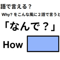 英語で「なんで?」はなんて言う? 画像
