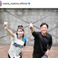 モー娘。牧野真莉愛、斎藤佑樹氏とパシャリ!“ノーバン”ファーストピッチの裏側明かす「練習していただきました」 画像