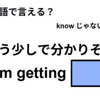 英語で「もう少しで分かりそう」はなんて言う? 画像