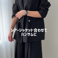 【GU】に見えない!キュロットがキモ。ブラック×シアーの涼し気ワントーン術【40代の毎日コーデ】 画像