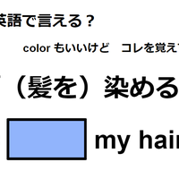 英語で「(髪を)染める」ってなんて言う？ 画像