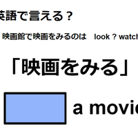 英語で「映画をみる」はなんて言う? 画像