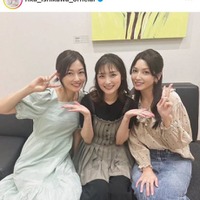 石川梨華、元ハロプロメンバーとの仲良しSHOTにファン大歓喜「夢じゃないんだよね?」「3人ともきれい」 画像