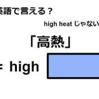 英語で「高熱」はなんて言う？ 画像