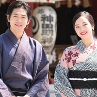 広瀬すず&松下洸平、浴衣姿で登場 報道陣通じて食事の誘い【遠い山なみの光】 画像