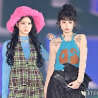 ME:I・MIU（櫻井美羽）＆RINON（村上璃杏）、ペアランウェイで堂々ポージング 当日に急遽メンバー変更【ガルアワ2025AW】 画像